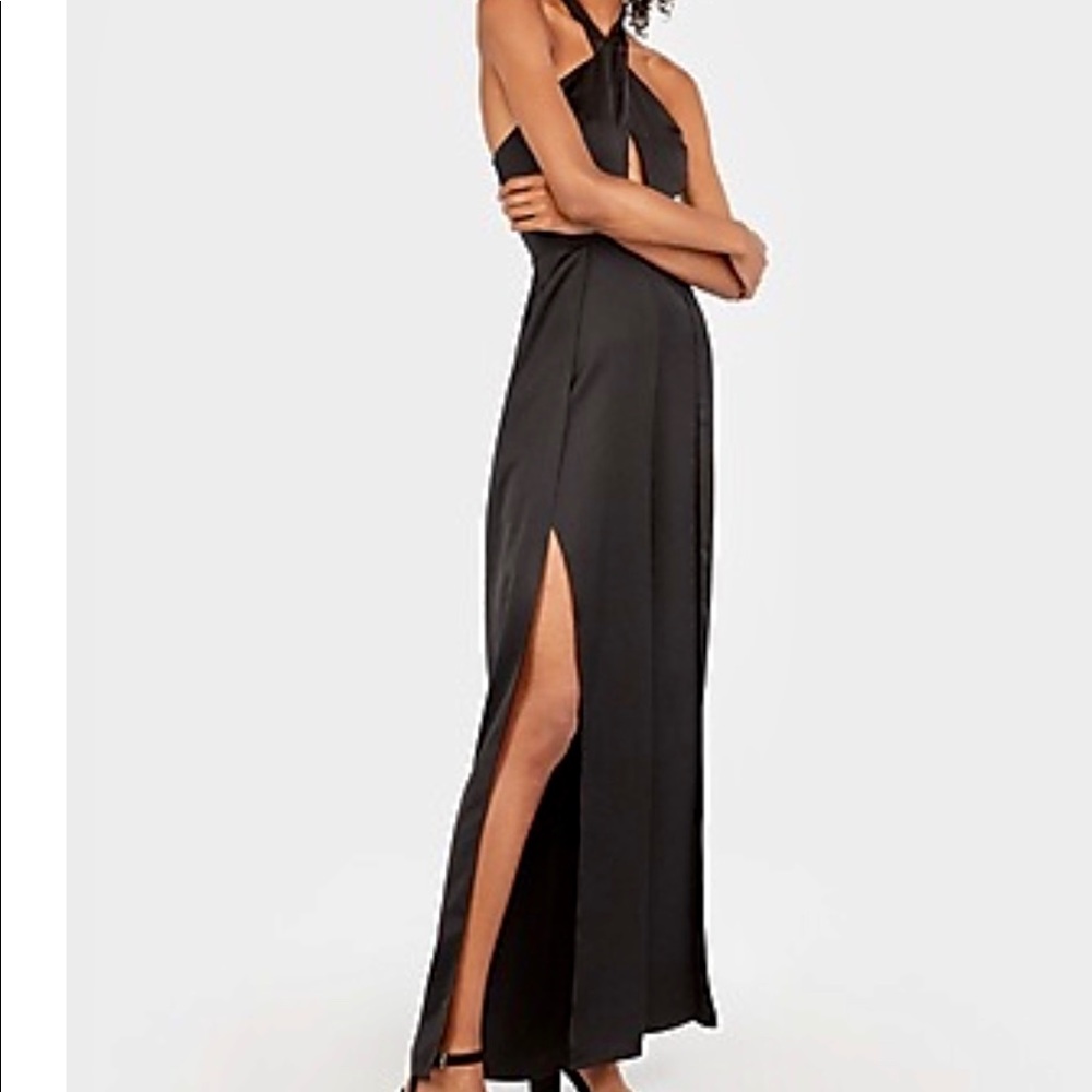 Dressy express jumpsuit slit legs